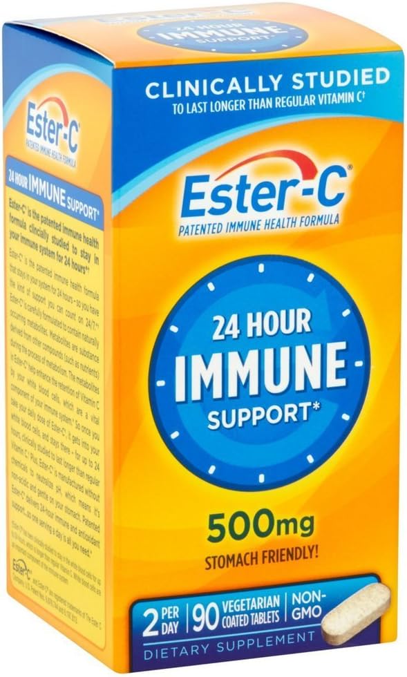Ester-C 500 mg Coated Tablets 90 ea (Pack of 3) - görsel 1