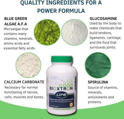 Bioxtron Life AFA Stem Cell Supplement - Joint, Muscle, Immune Support, Energy - 90 Capsules