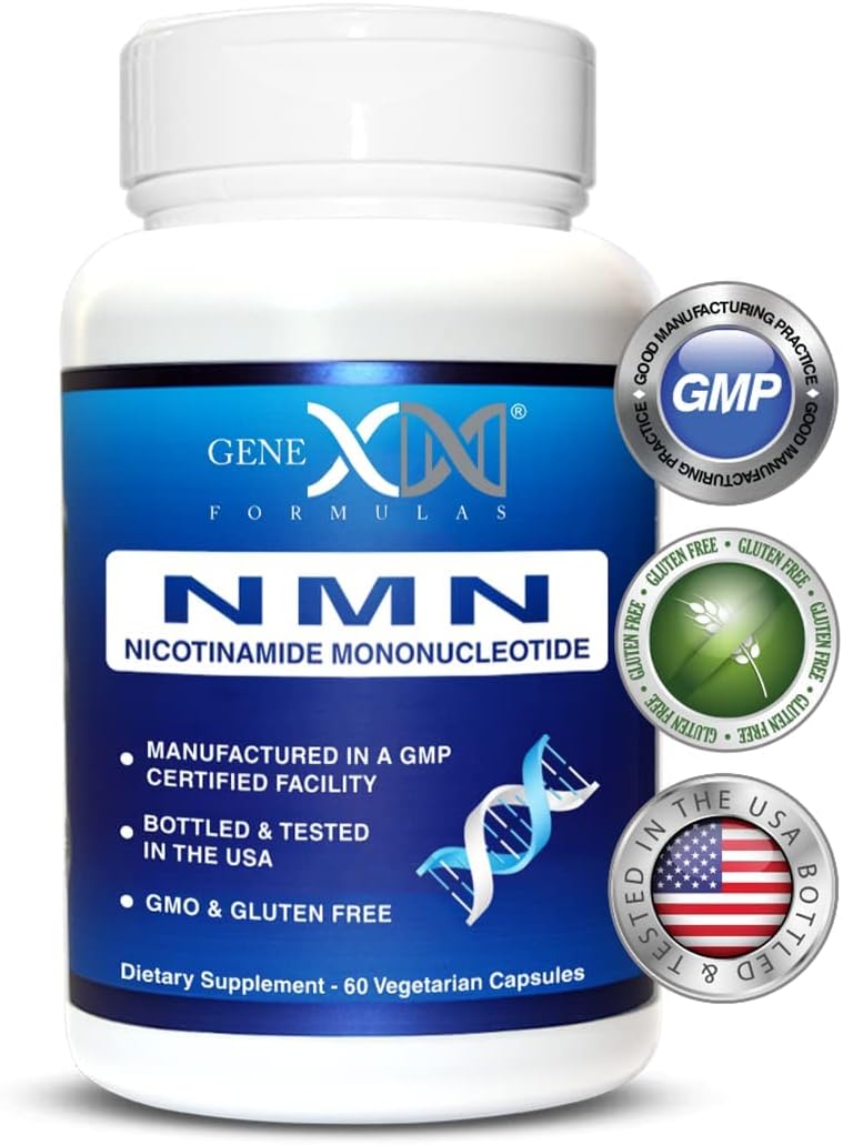 Genex Formulae NMN 250mg - Stabilised Form (60 Capsules), 99% Pure Supplement for NAD+ Support - görsel 1