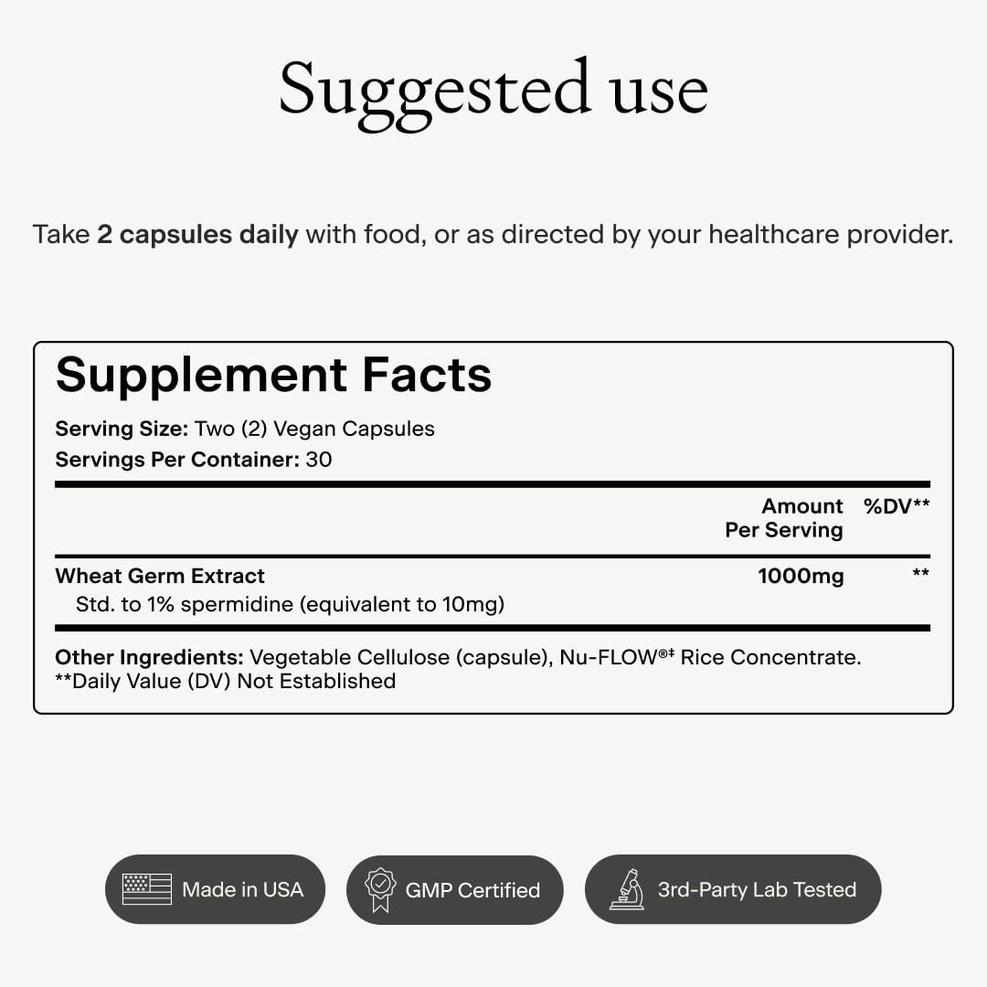 OMRE Spermidine Supplement – 10mg Natural Spermidine from Wheat Germ Extract - görsel 6