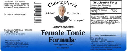 Christopher's Original Formulae Female Tonic Formula, 100 Count