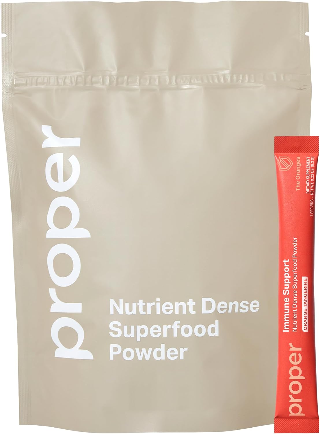 Proper The Oranges Immune Support Supplement – Orange Tangerine Drink Mix with Elderberry, Vitamin C, Zinc, and Probiotics - görsel 1