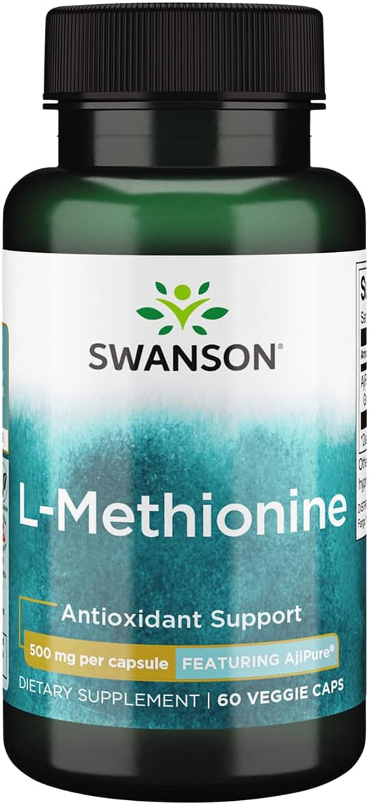 Swanson ULT L-Methionine 500 mg – 60 Vegetarian Capsules