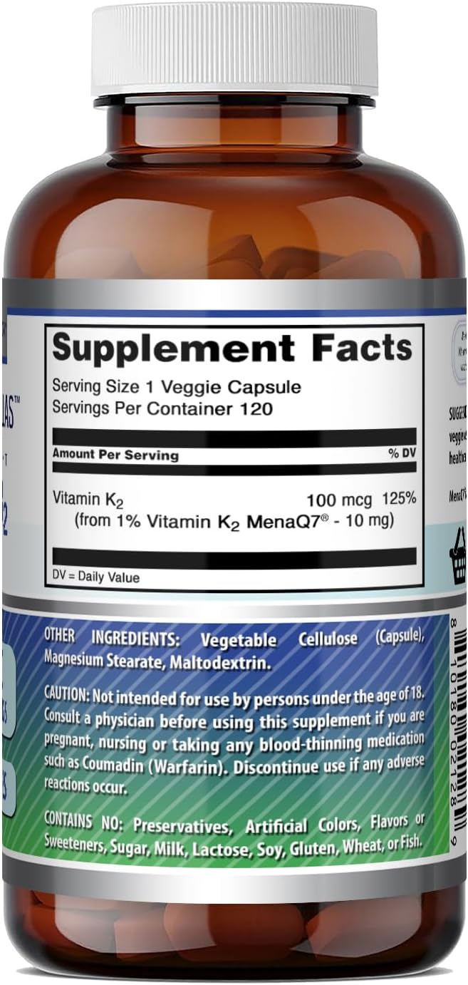 Amazing Formulae Vitamin K2 Menaq7 MK7 Food – Vegans and vegetarians, as the MK-7 from chickpea is plant-based – Image 5