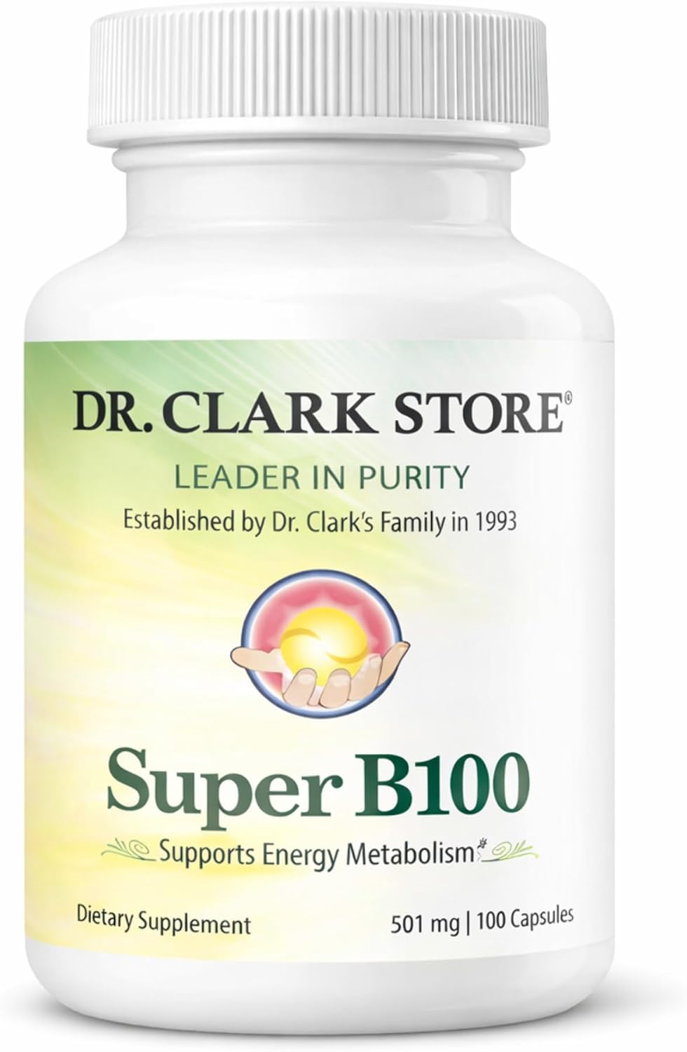 Dr Clark Store Vitamin B Complex (Super B100) - Methylcobalamin B12, 100 Gelatine Capsules - görsel 1