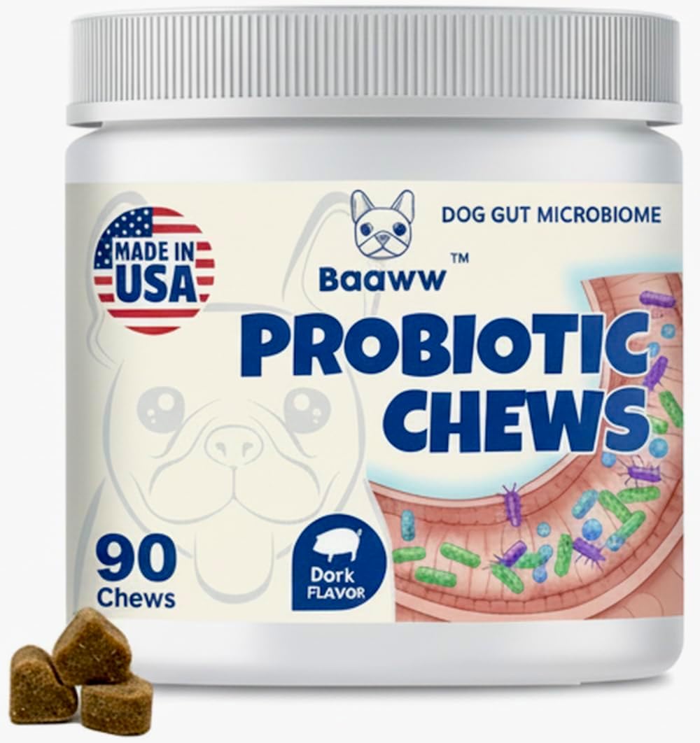 Baaww Probiotics for Dogs - Digestive Health & Immune Support Soft Chews (6 Billion CFUs, 90 Count) - görsel 1