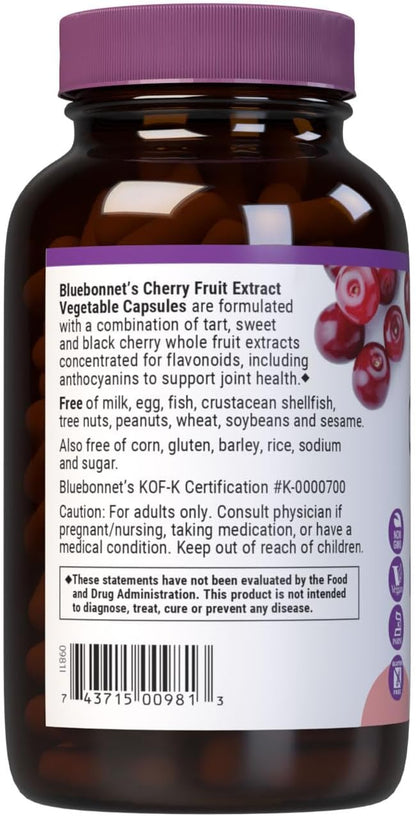 BlueBonnet Super Fruit Cherry Fruit Extract Supplement, 120 Capsules