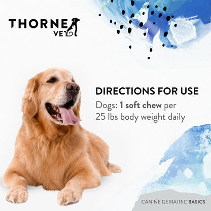ThorneVET Canine Geriatric Basics – Senior Dog Multivitamin/Mineral Formula, 90 Soft Chews