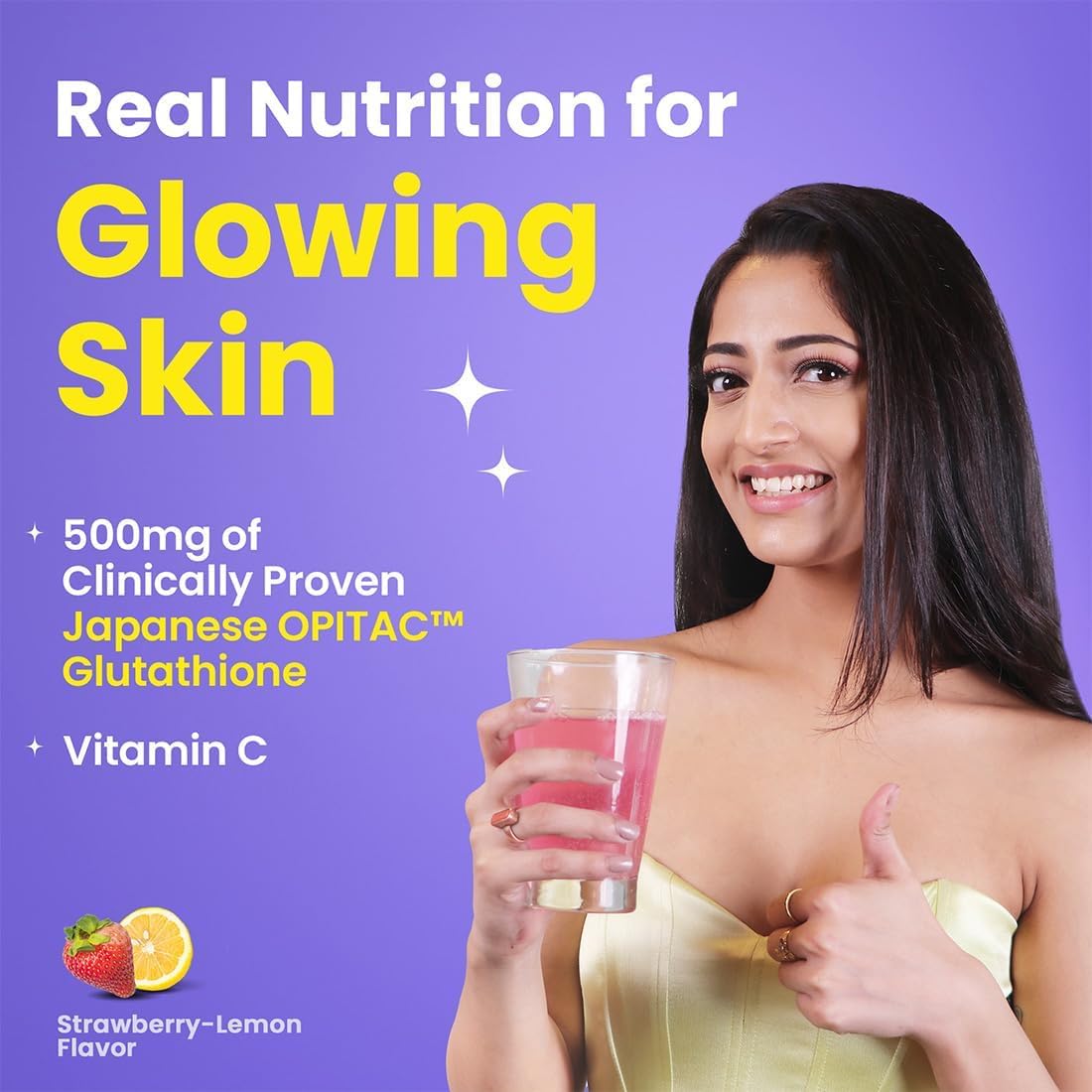 THRU Glow - Japanese Glutathione 500 mg and Vitamin C Effervescent Tablets, Strawberry-Lemon, 20 Count - görsel 4
