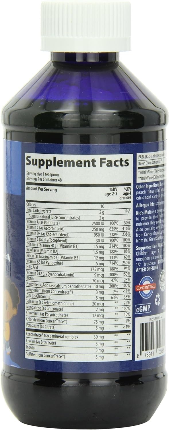 Trace Minerals Kid's Multi - Whole Body Health Liquid Supplement for Children - Immune & Bone Support - Citrus Punch, 237 ml - görsel 3