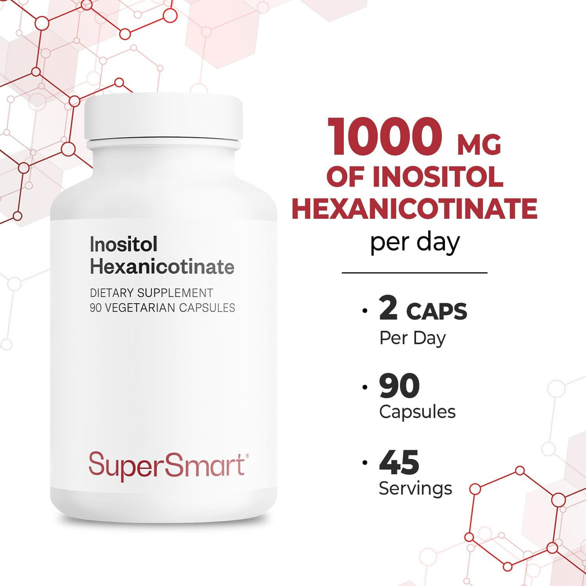 Supersmart Inositol Hexanicotinate 1500mg – Flush-Free Vitamin B3 Supplement, 90 Capsules - görsel 5