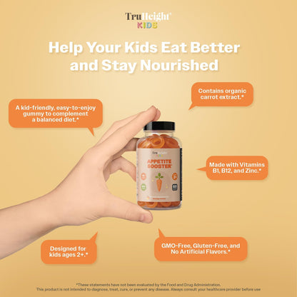 TruHeight Children’s Appetite Booster Gummies (Orange, Ages 2+)