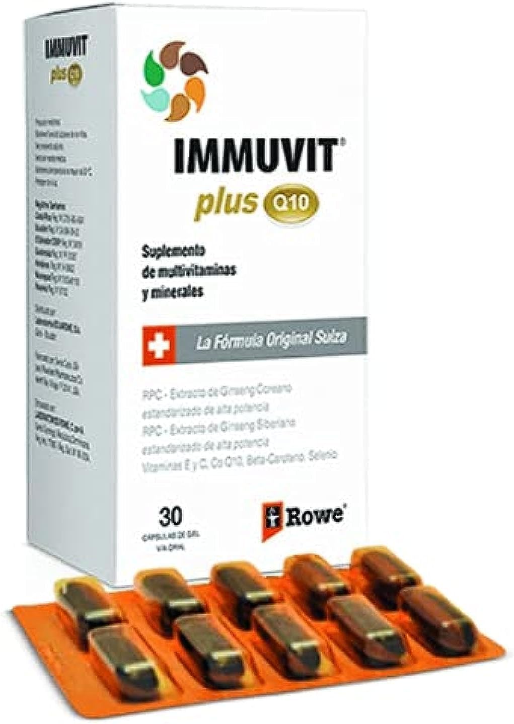 Immuvit Plus Q10 Multivitamin with Korean Ginseng, Siberian Ginseng, and Coenzyme Q10 - görsel 1