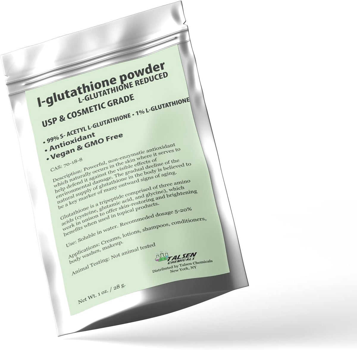 Reduced L-Glutathione Powder - DIY Cosmetic Grade Pure Glutathione Organic Powder for Skin (1 oz / 28 g) - görsel 2
