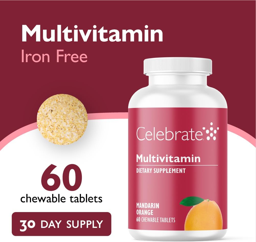 Celebrate Vitamins Bariatric Multivitamin Chewable, Iron-Free – Orange (60 Tablets) - görsel 2