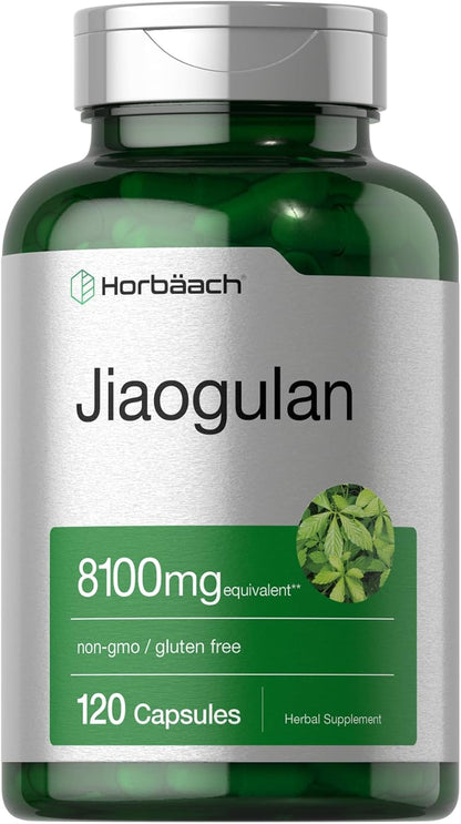 Horbäach Jiaogulan Capsules, 120 Capsules – Gynostemma Pentaphyllum Herbal Extract