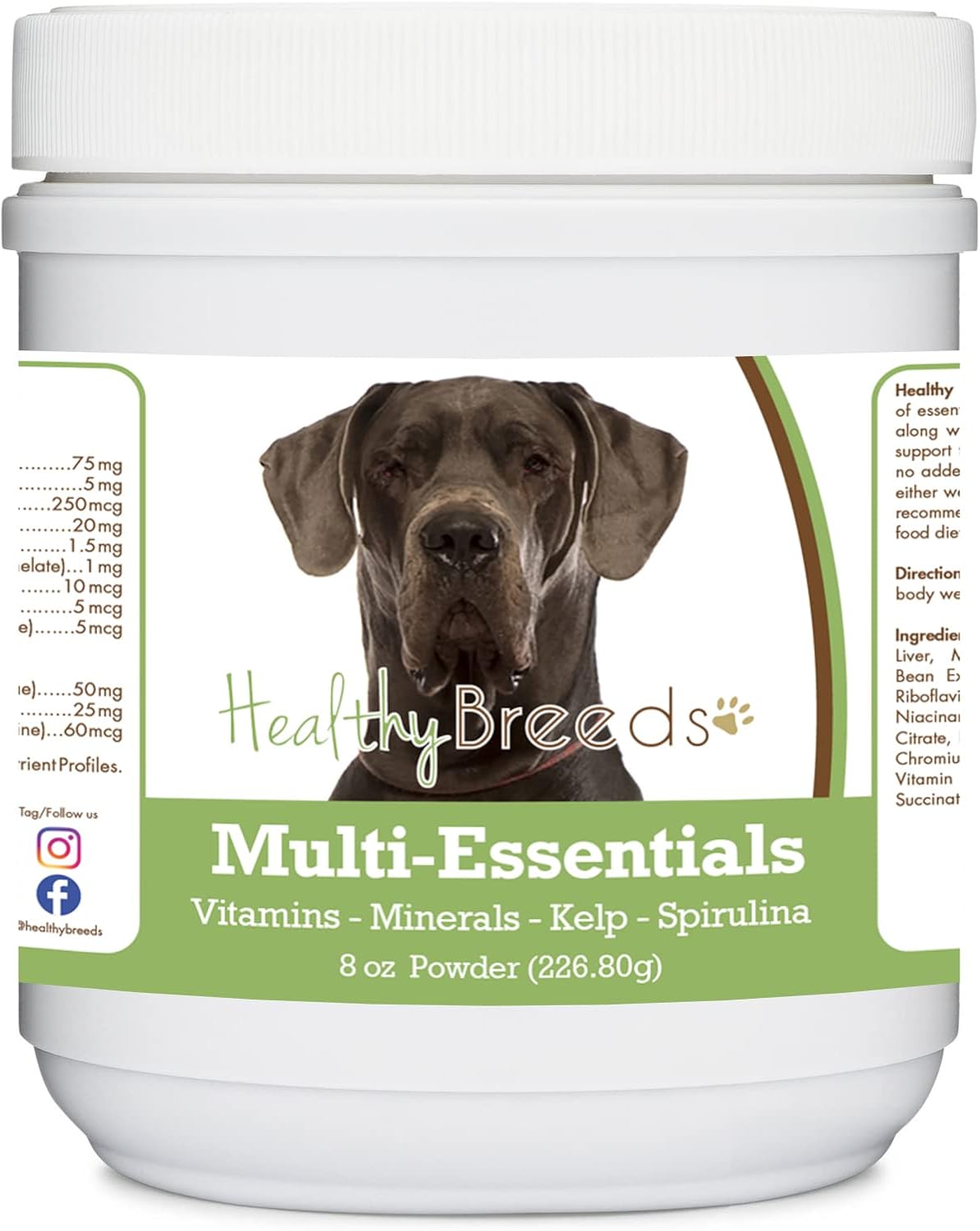 Healthy Breeds Great Dane Blue Multi-Essentials Powder for Dogs (227 g) - görsel 1