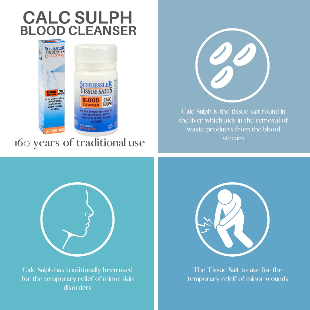 Schuessler Tissue Salts Calc Sulph No. 3 6X Cell Salts, 125 Tablets - görsel 2