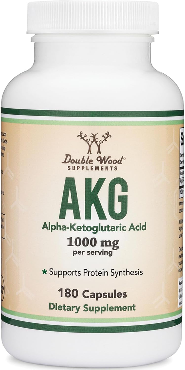 Double Wood AKG Supplement - Alpha Ketoglutaric Acid 1000 mg, 180 Capsules - görsel 5