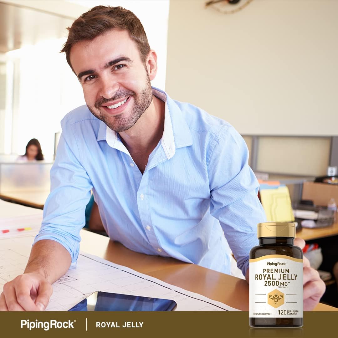 Piping Rock Royal Jelly Capsules | 120 Capsules | Non-GMO, Gluten-free Supplement - görsel 6