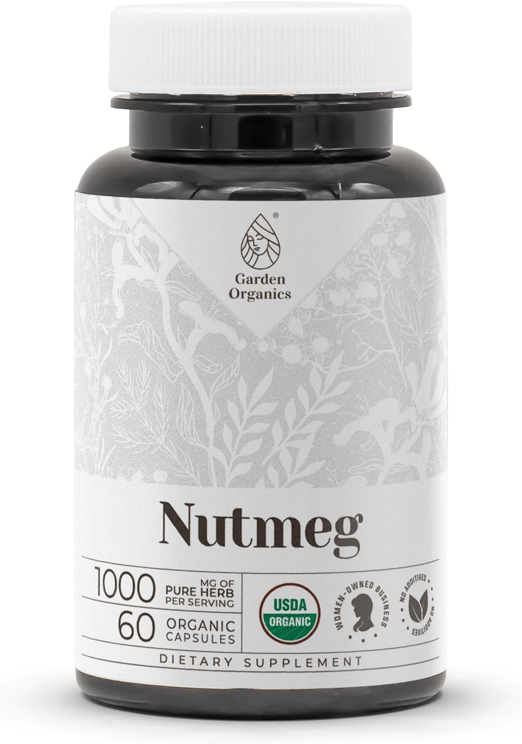Garden Organics Nutmeg 120 Capsules | High Potency Herbal Food Supplement | Vegetable Capsules - görsel 6