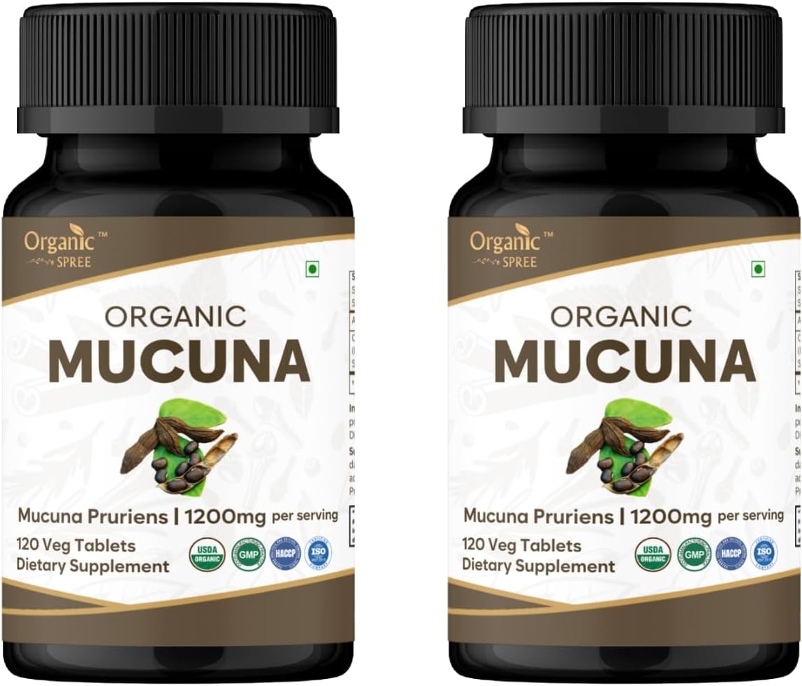 ORGANIC SPREE Mucuna Tablets - Organic Mucuna Supplement, 120 Tablets (Pack of 3) - görsel 10