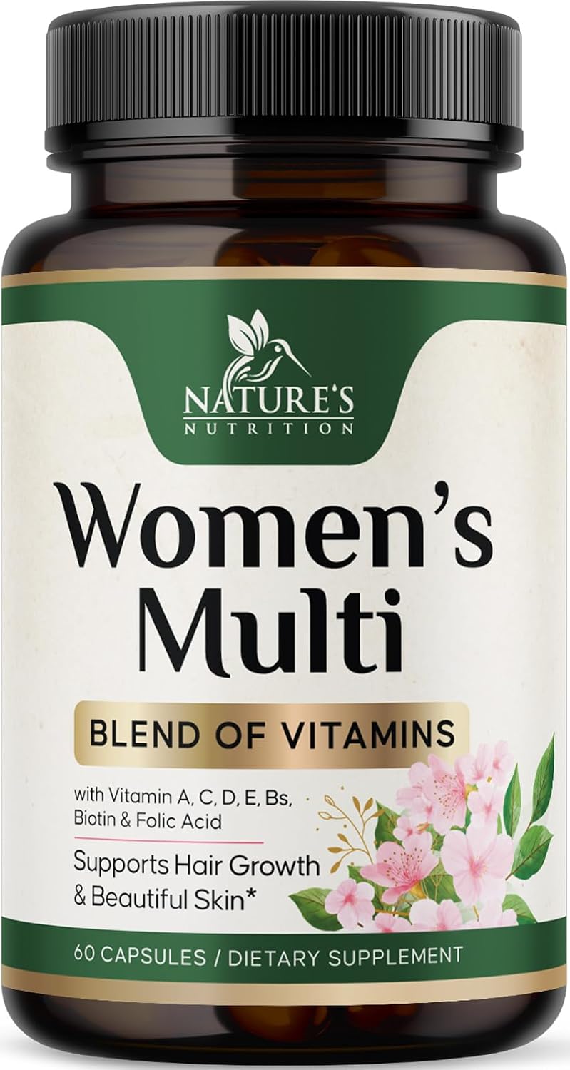Multivitamin for Women – Complete Daily Supplement with Vitamins A, C, D, E, B6, B12, Zinc, Calcium & Magnesium – Supports Energy, Immunity and Hair, Skin & Nails – 60 Capsules - görsel 1