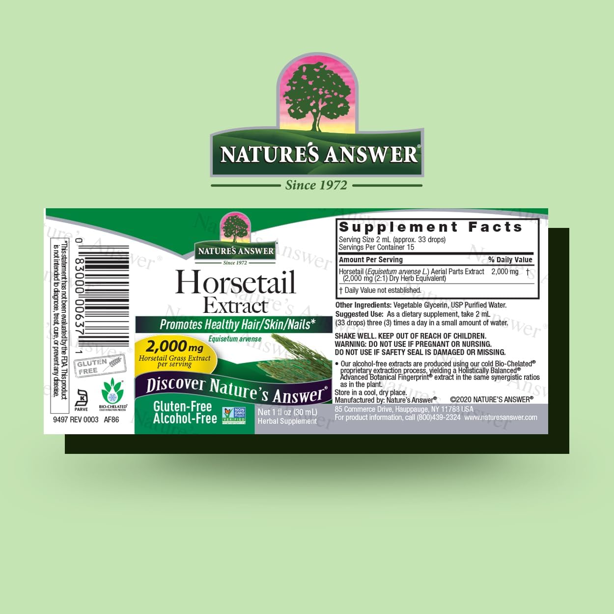 Nature's Answer Horsetail Extract (Alcohol Free) - 1 fl oz (30 ml) Super Concentrated - görsel 2