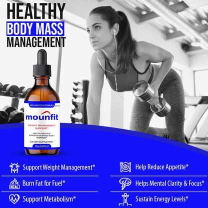 (5 Pack) Mounfit Drops, All Natural Formula, Mounfit Liquid Supplement Maximum Strength, Official Vitamin Extract for Men and Women