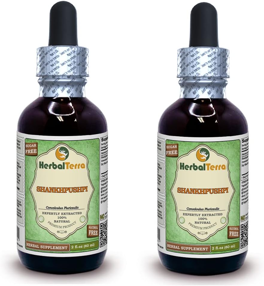 Shankhpushpi (Horseshoe Vitex) Dried Whole Herb Liquid Extract by HerbalTerra - 20 x 118 ml - görsel 4