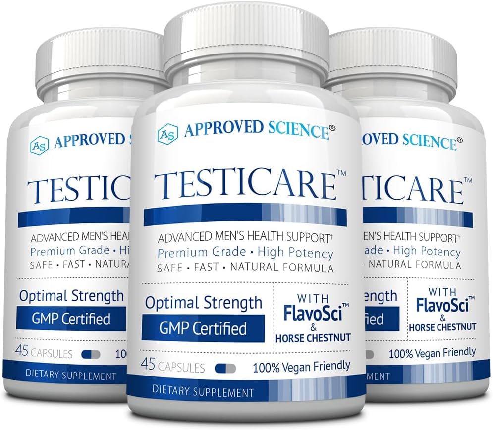 Approved Science TestiCare - Testicular Vein Support - Horse Chestnut, Witch Hazel - 270 Capsules (6 Bottles) - Vegan - görsel 7