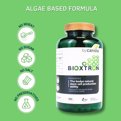 Bioxtron AFA Stem Cell Food Supplement - Stem Cell Renewal, Joint & Immune Support - 300 Capsules