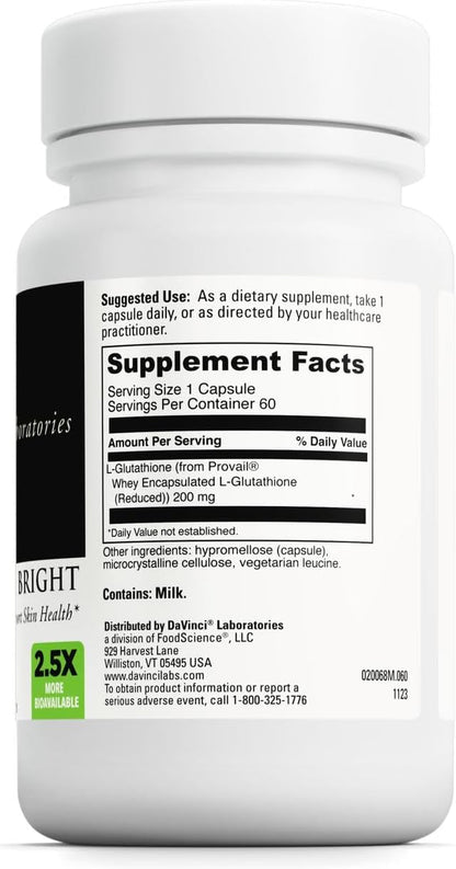DAVINCI Labs – Glutathione Bright – 60 Capsules