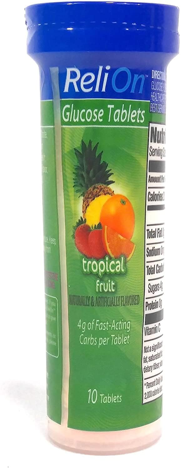 ReliOn Glucose Tablets Fruit Punch Flavour - 6 Pack of 10 Tablets (60 Tablets Total) - görsel 3