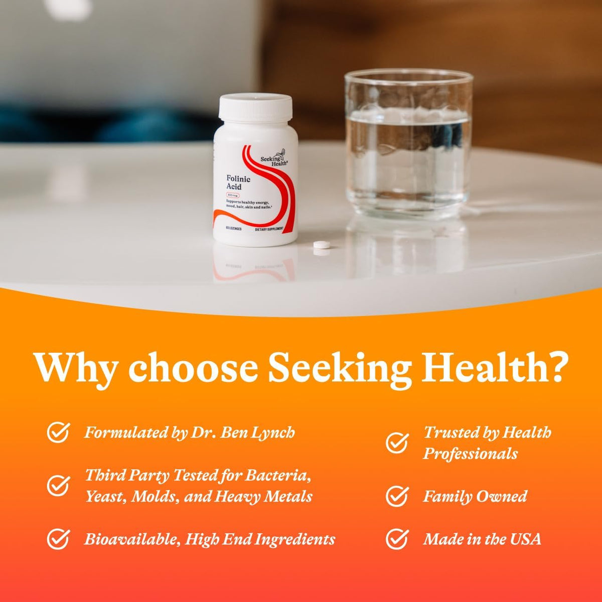 Seeking Health Folinic Acid - Methyl Free - – Methyl-Free Formula: Specially designed for those sensitive to – Image 6