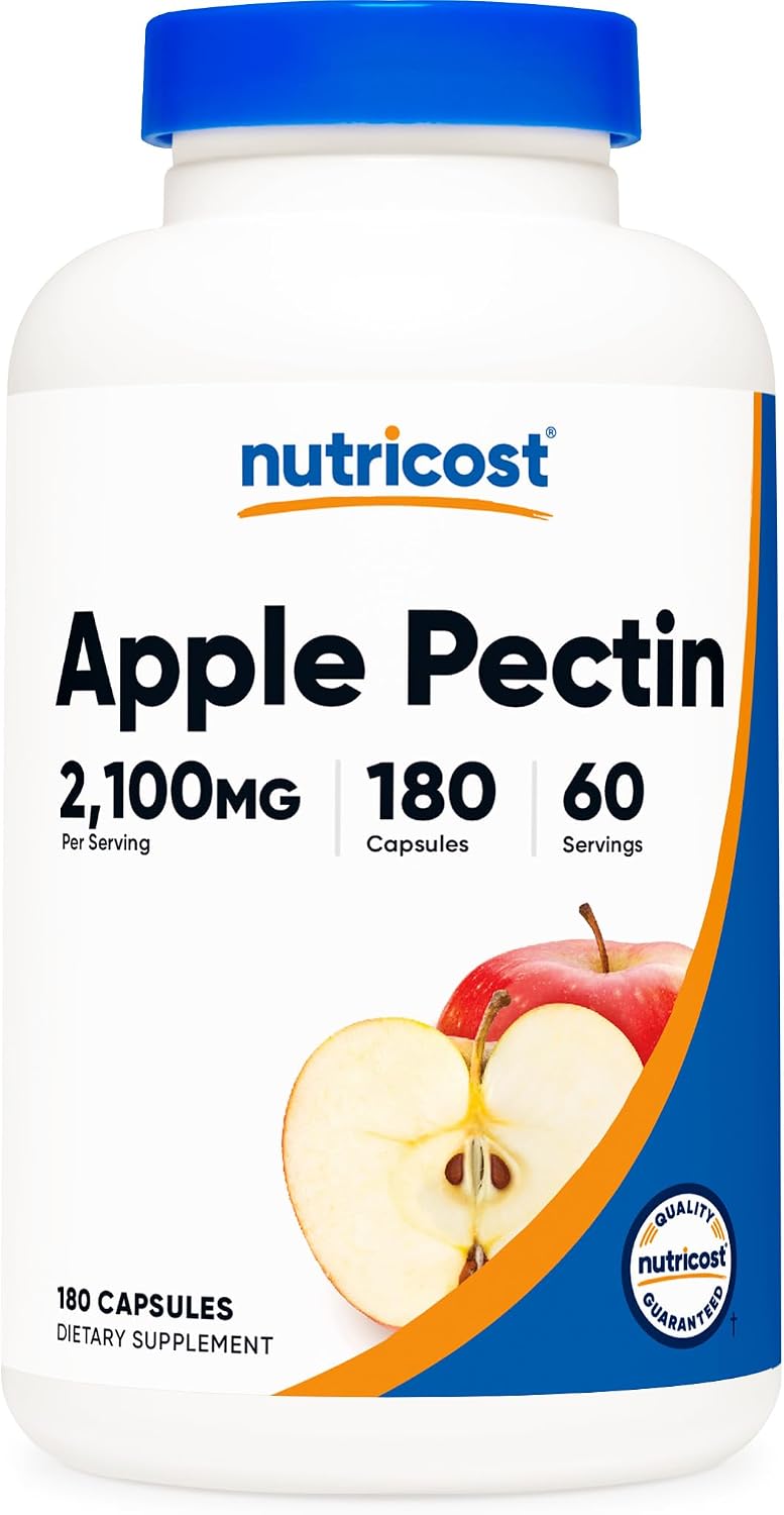 Nutricost Apple Pectin Capsules 2,100mg Per Serving, 180 Capsules - Gluten-free, 60 Servings - görsel 1