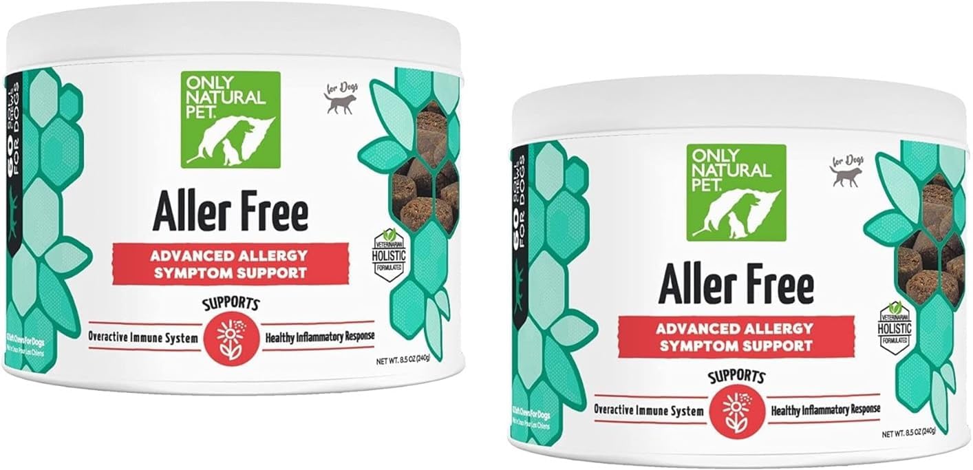 Only Natural Pet AllerFree Advanced Allergy Support for Dogs, 60 Count (Pack of 2) - görsel 1