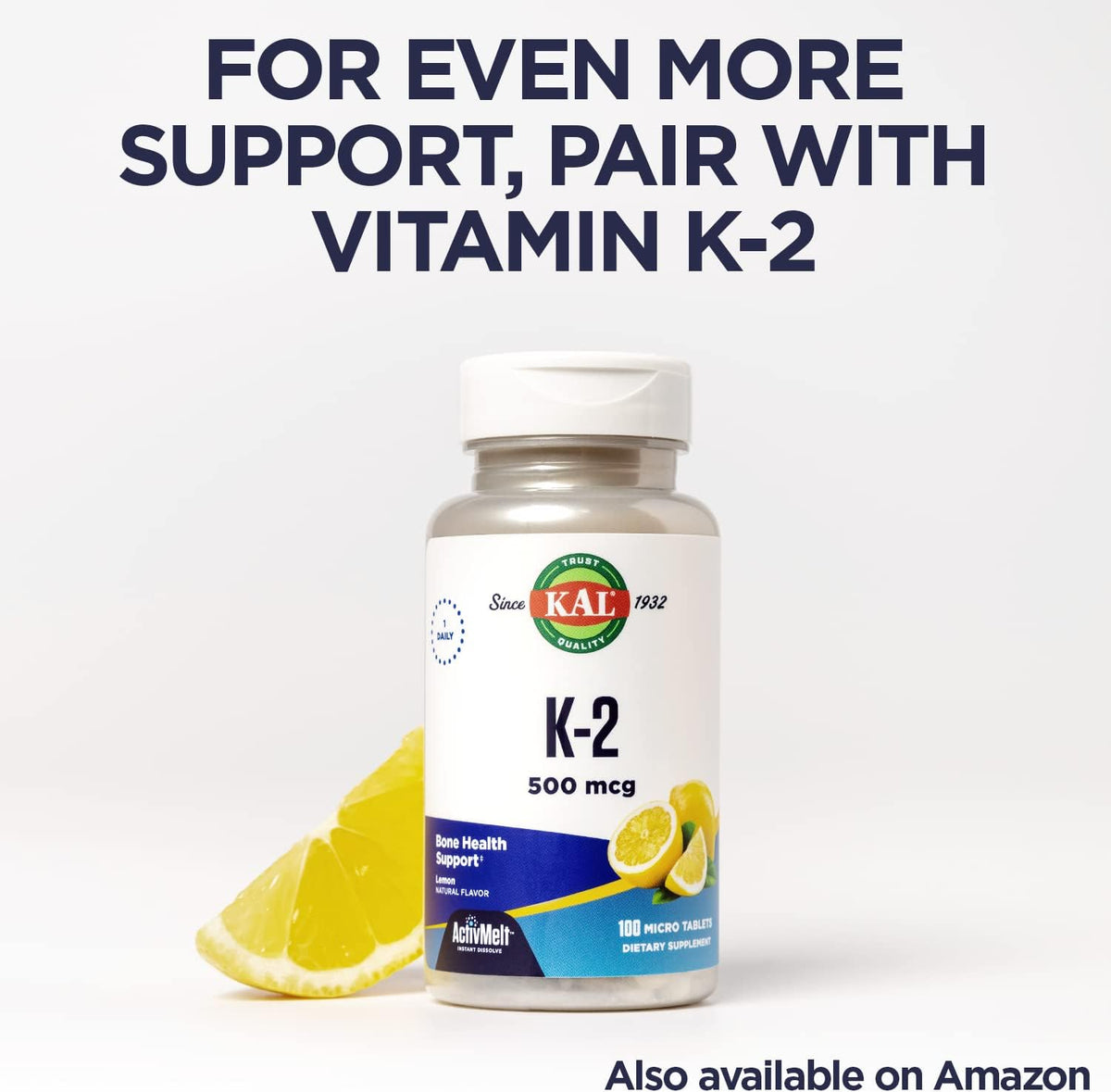KAL Vitamin D3 1000 IU Chewable Tablets - Natural Peppermint Flavour, 100 Count - görsel 7