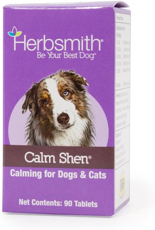 Herbsmith Calm Shen Herbal Blend for Dogs and Cats, 90 Tablets - görsel 1