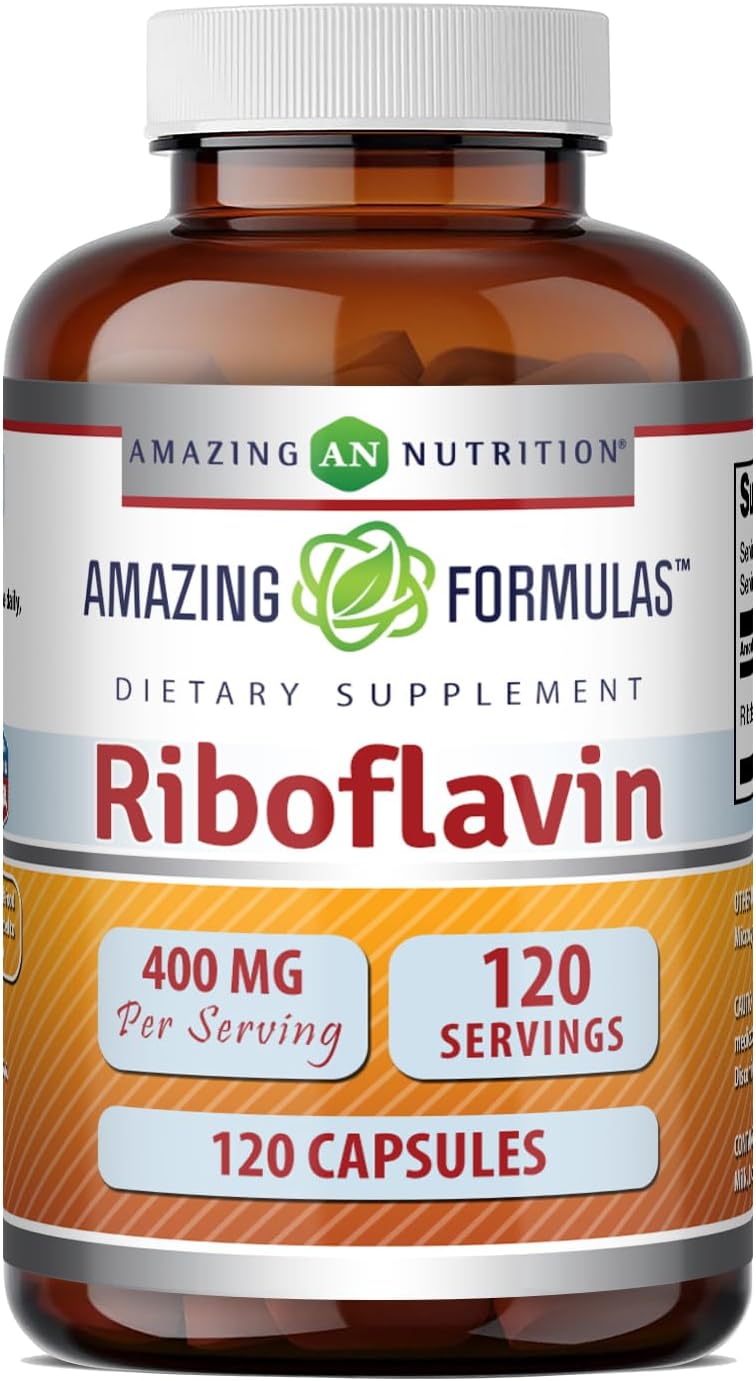 Amazing Formulae Riboflavin (Vitamin B2) Supplement | 400 mg per Serving | 60 Capsules | Non-GMO | Gluten-free | Made in the USA - görsel 6