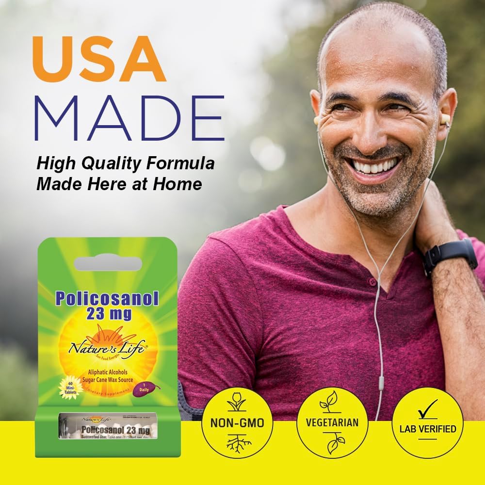 Nature's Life Policosanol 23mg | Cardiovascular Health Support, Blood Circulation & Healthy Heart Function | 60 Tablets - görsel 4