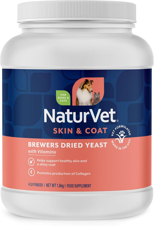 NaturVet – Brewer’s Dried Yeast Formula with Garlic – for Dogs & Cats – 1.81 kg Powder