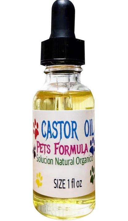 Casa Botanica Castor Oil 1 fl oz (30 ml) Pet Formula – Organic Cold Pressed, Non-GM, Hexane-Free
