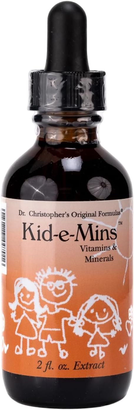 Christopher's Original Formulae Kid-E-Mins Vitamins & Minerals, Natural Orange Flavour, Kids Liquid Multivitamin, 2 fl oz - görsel 1