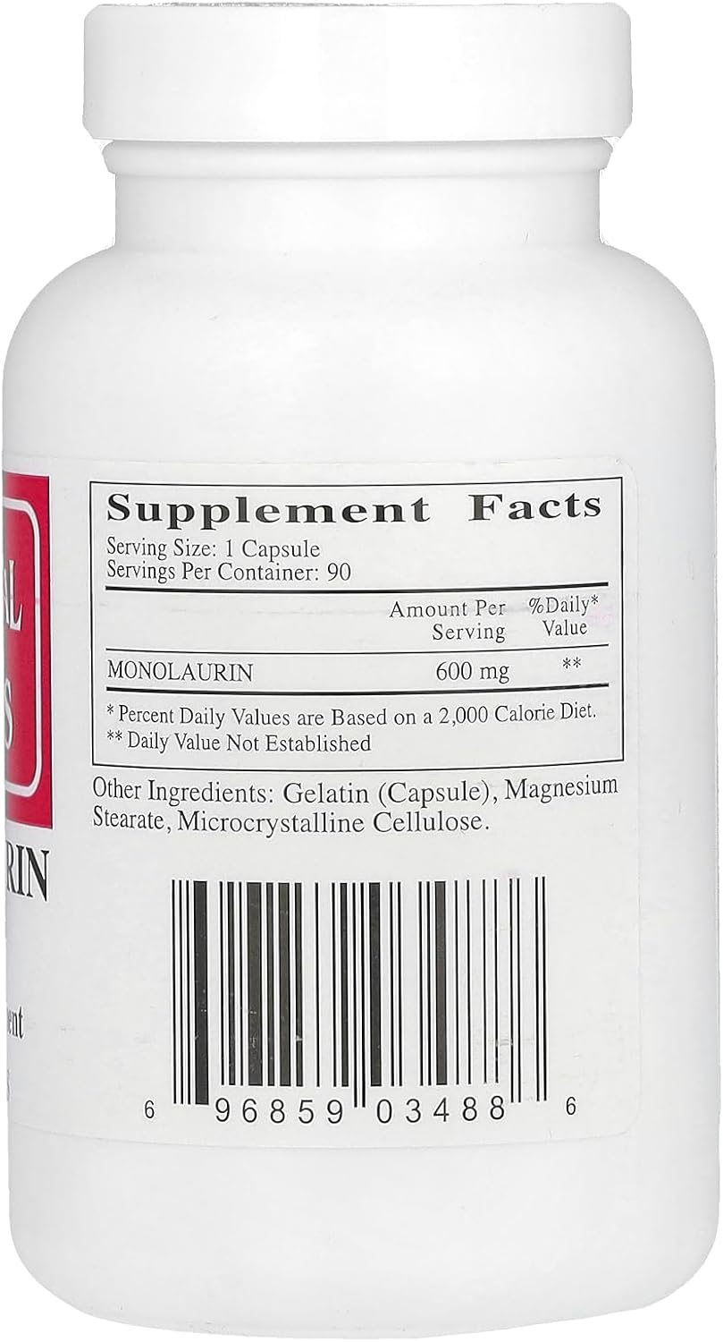 Ecological Formulae Monolaurin 600 mg, 90 Capsules - görsel 2