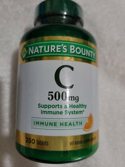 Nature's Bounty Pure Vitamin C 500 mg Tablets – 9 Bottles, 250 Tablets Each