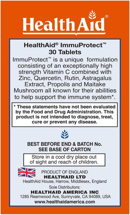 HealthAid ImmuProtect Daily Immune Support Tablets (30 Tablets)