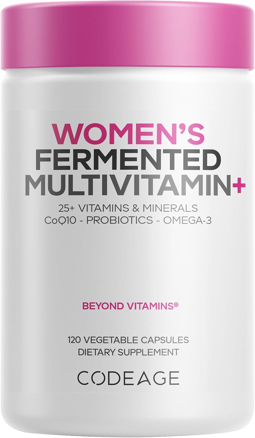 Codeage Women's Daily Multivitamin - Fermented Whole Foods with Probiotics, 120 Capsules - görsel 1