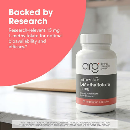 MethylPro L-Methylfolate 15 mg – Active 5-MTHF Supplement, 60 Capsules
