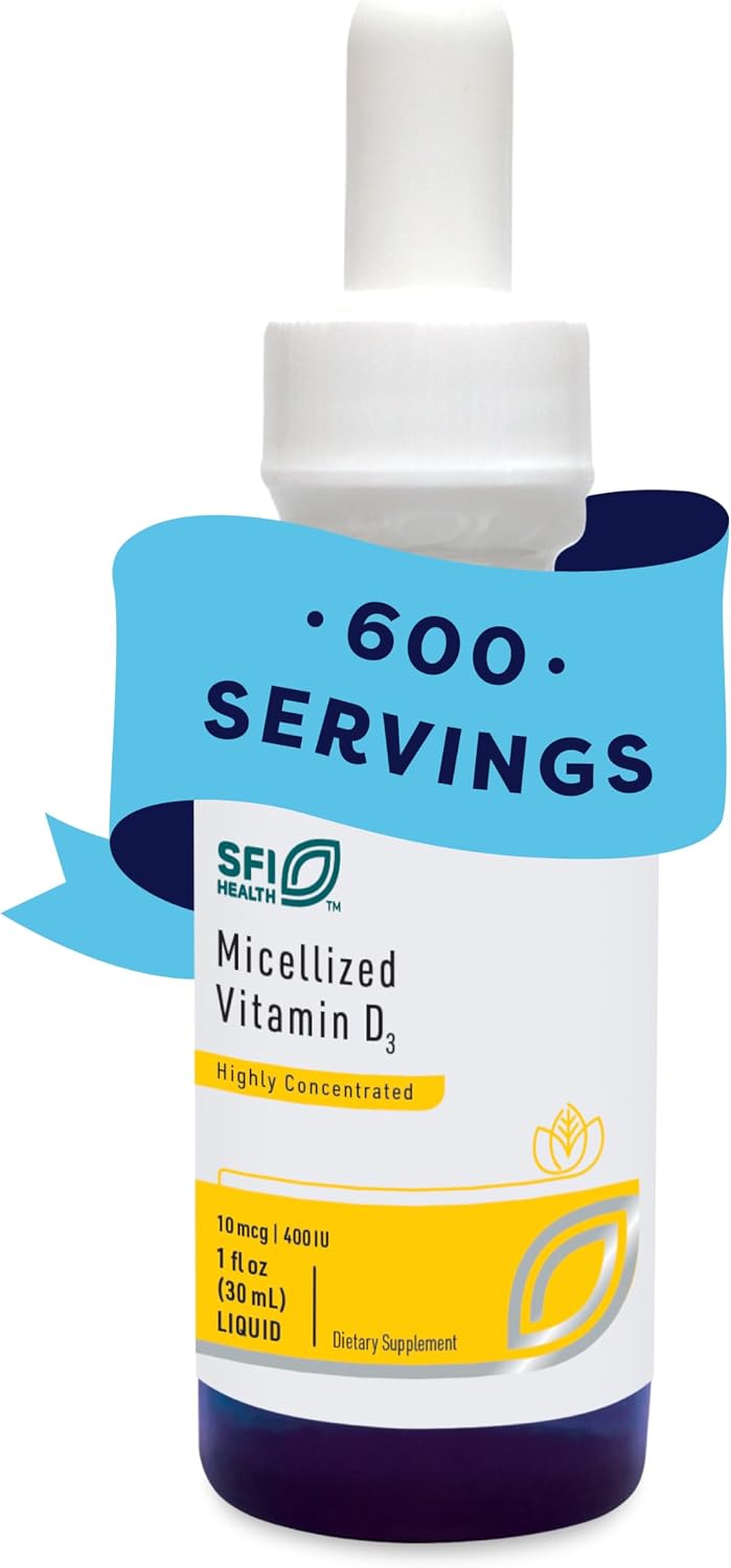 Klaire Labs SFI Health Micellized Vitamin D3 Liquid - Mango Orange Flavour - 30 ml (600 Drops) - görsel 1